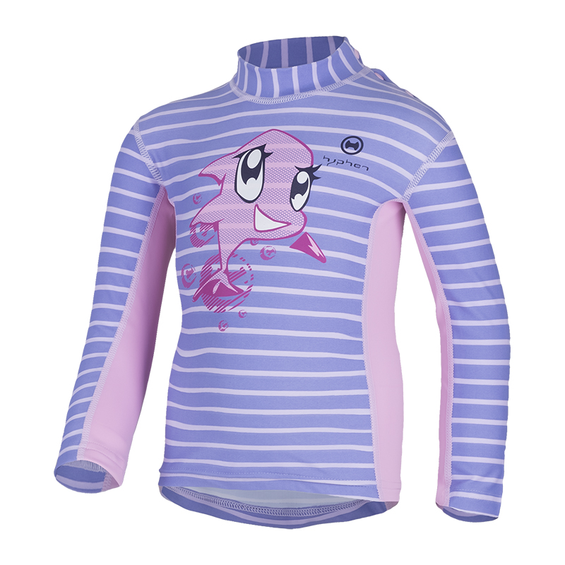 UV Sonnenschutz Langarmshirt 'siri striped sweet lave' für Kinder mit UPF 80 von hyphen