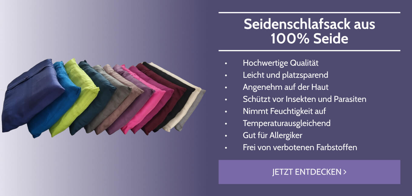 Seidenschlafsack aus 100% Seide