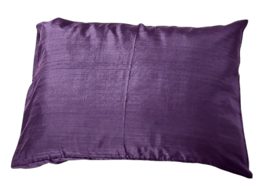 Kissenbezug aus Seide, 40x60 cm Aubergine