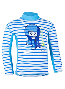 Kinder-Langarmshirt 'okili striped cielo/moliki azur'