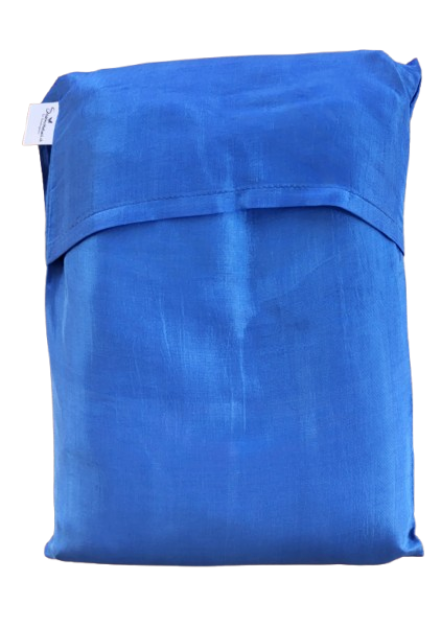 Seidenschlafsack in Blau 75x150 cm  