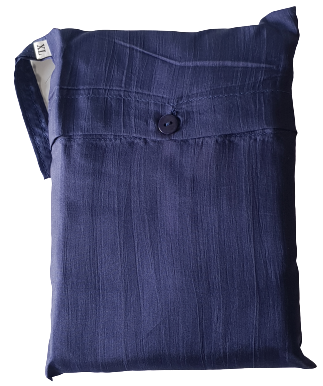 Mumien-Seidenschlafsack in Dunkelblau 85x250 cm