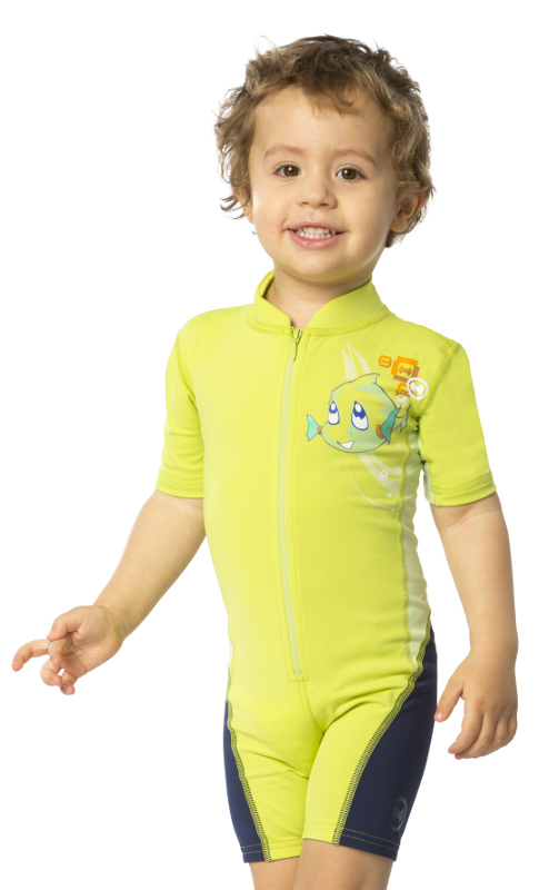 UV Sonnenschutz Shorty 'hey snups wild lime' für Kinder mit UPF 80 von hyphen