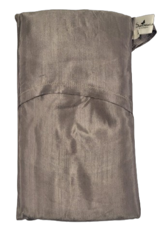 Seidenschlafsack in Silbergrau 110x250 cm