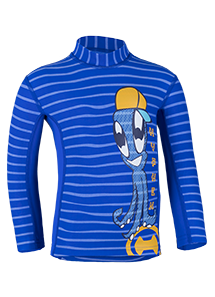 Kinder-Langarmshirt 'yip hip ike striped cobalt/cobalt