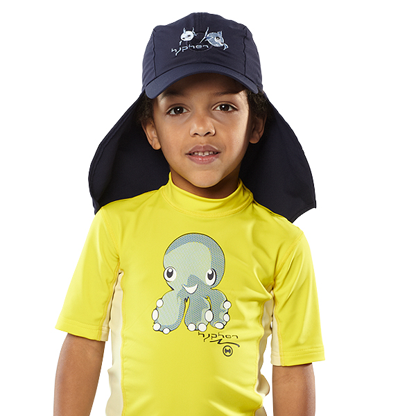 UV  Sonnenhut 'syc deep sea' für Kinder mit UPF 80 Grösse 46-48 von hyphen