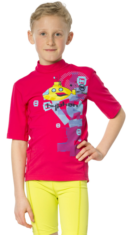 UV Sonnenschutz Kurzarmshirt 'ye-sub azao' für Kinder mit UPF 80 von hyphen