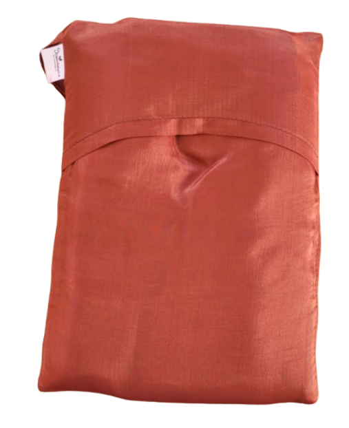 Seidenschlafsack in Rostrot 75x150 cm 