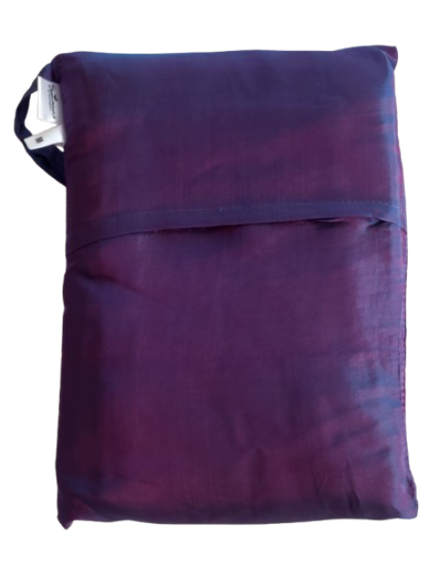 Seidenschlafsack in Aubergine 85x250 cm