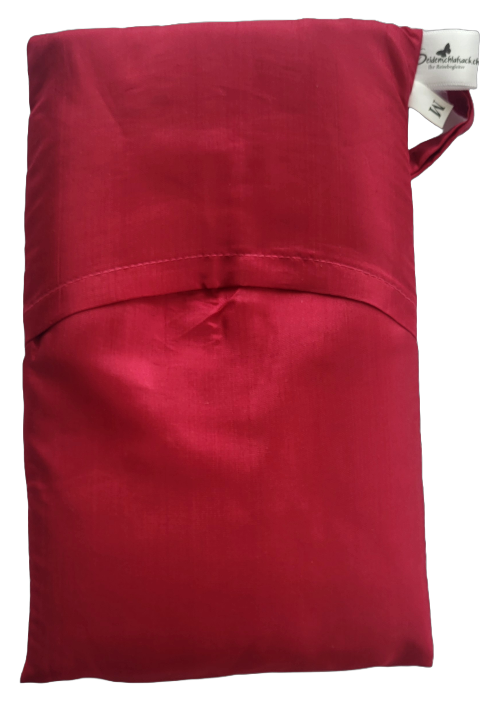 Seidenschlafsack in Dunkelrot 176x250 cm
