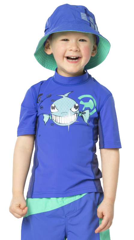 UV Sonnenschutz Kurzarmshirt 'dynamite diamond cobalt' für Kinder mit UPF 80 von hyphen