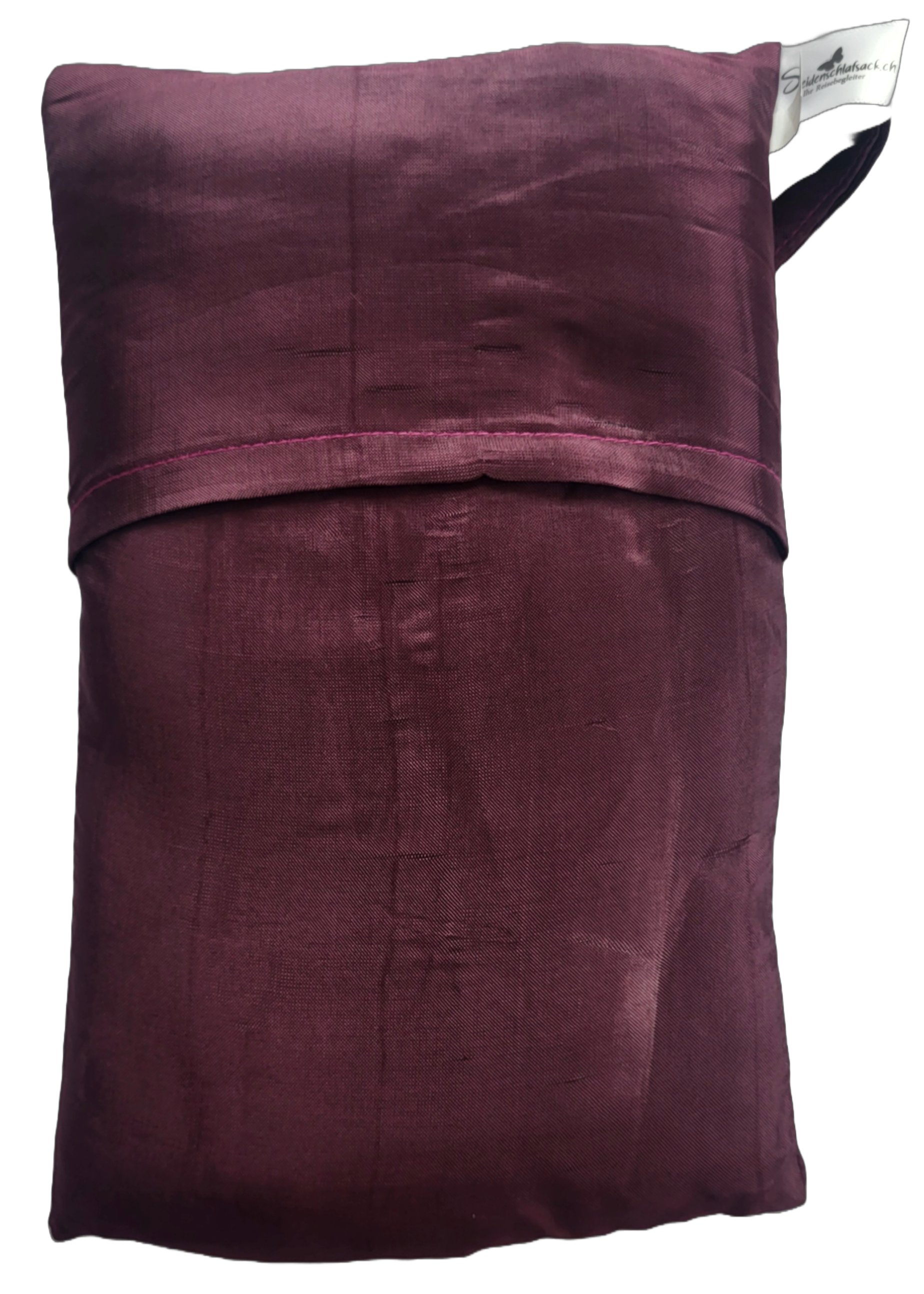 Seidenschlafsack in Weinrot 110x250cm