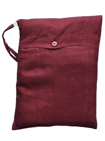 Seidenschlafsack zum Reisen in Weinrot , 110x250 cm, 100 % Seide