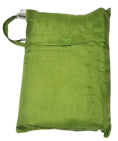 Seidenschlafsack zum Reisen in Hellgrün, 85x200 cm, 100 % Seide