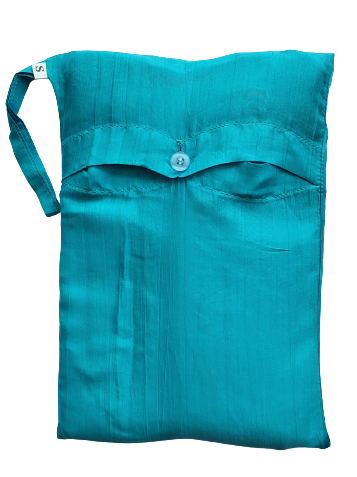 Seidenschlafsack zum Reisen für Kinder in hellblau 85x200 cm, 100 % Seide