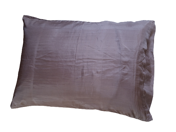 Seiden-Kissenbezug 50 x 60 Braun,100% Seide, passend zu den Seidenschlafsäcken