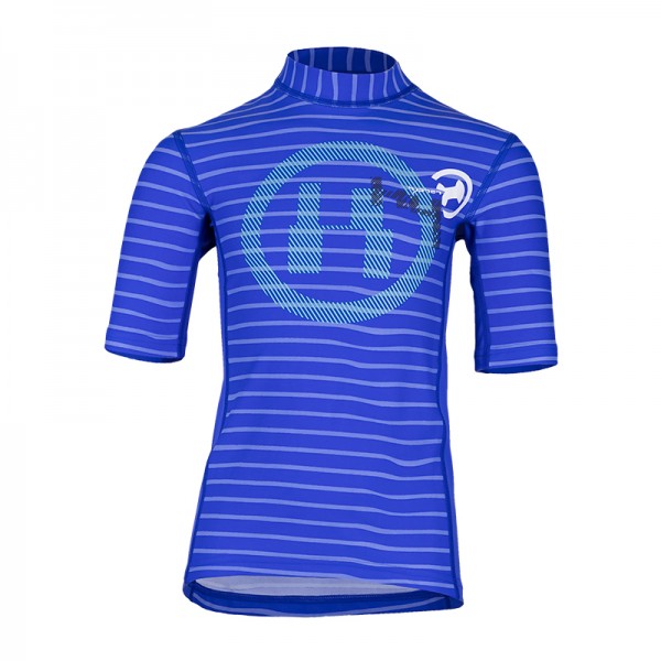 UV Sonnenschutz Kurzarmshirt 'striped cobalt' für Kinder mit UPF 80 von hyphen