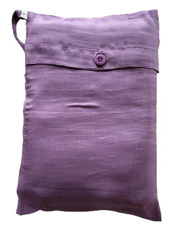 Seidenschlafsack zum Reisen in Aubergine, 110x250 cm, 100 % Seide