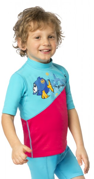 UV Sonnenschutz Kurzarmshirt 'tek azurito-azao' für Kinder mit UPF 80 von hyphen